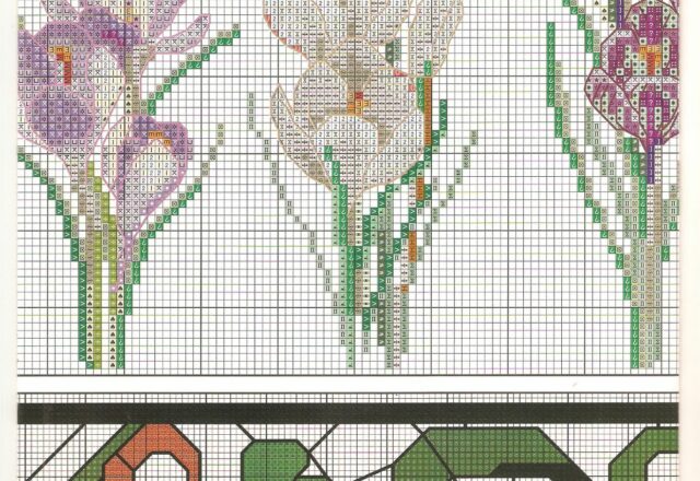 quadro punto croce con bellissimi fiori (6)