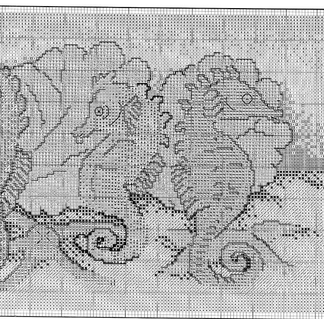 quadro punto croce con cavallucci marini (3)