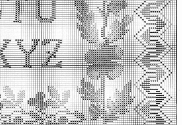 sampler punto croce classico con bordi floreali (5)