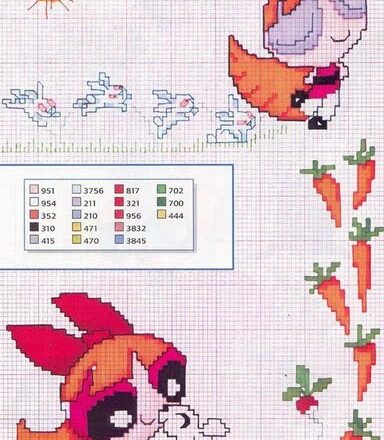 schema le superchicche con coniglietti e carote