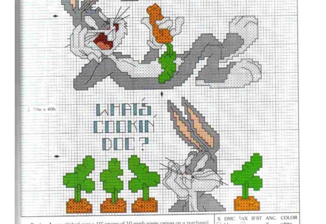 schema punto croce Bugs Bunny cosa cucini