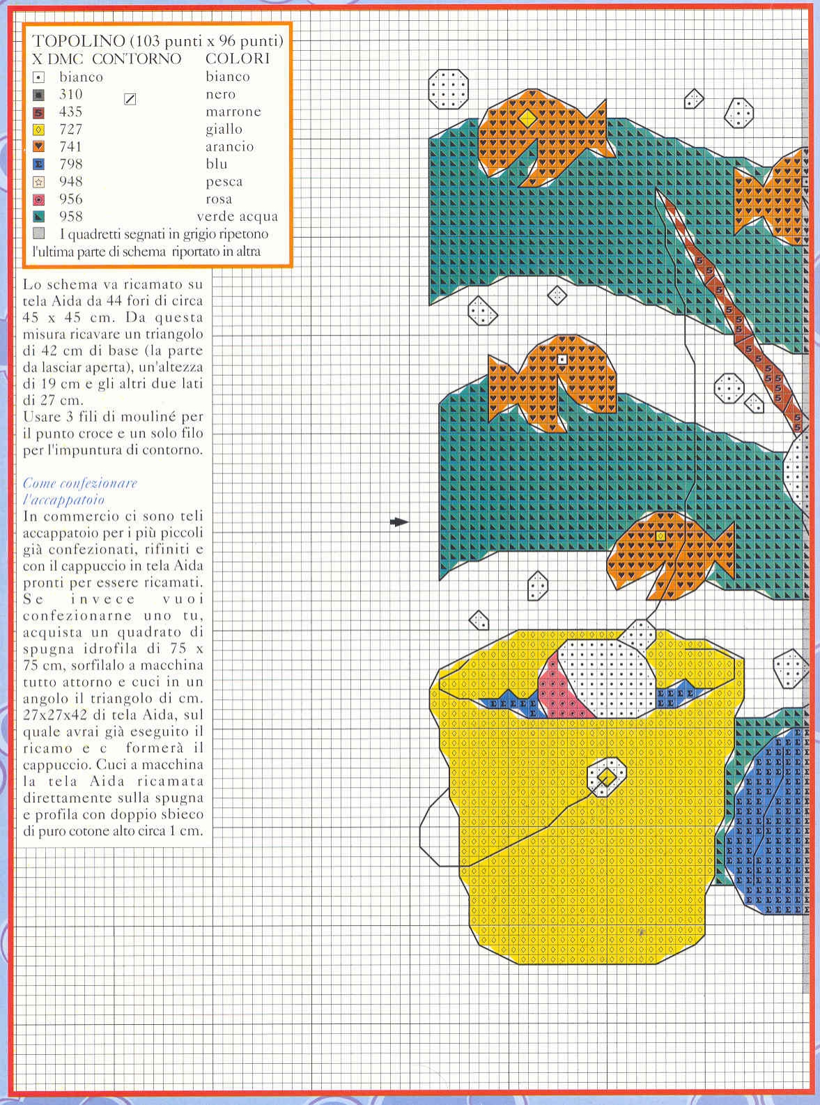 schema punto croce Topolino che pesca (2)