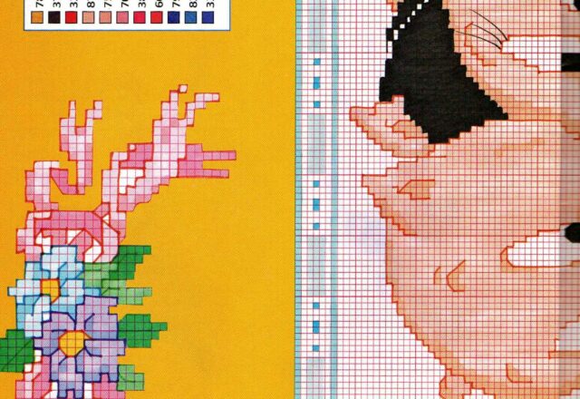 schema punto croce di Porky Pig e Petunia Pig (1)