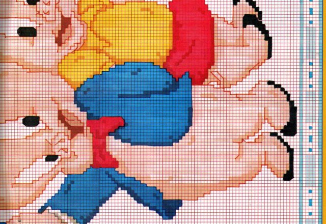 schema punto croce di Porky Pig e Petunia Pig (2)