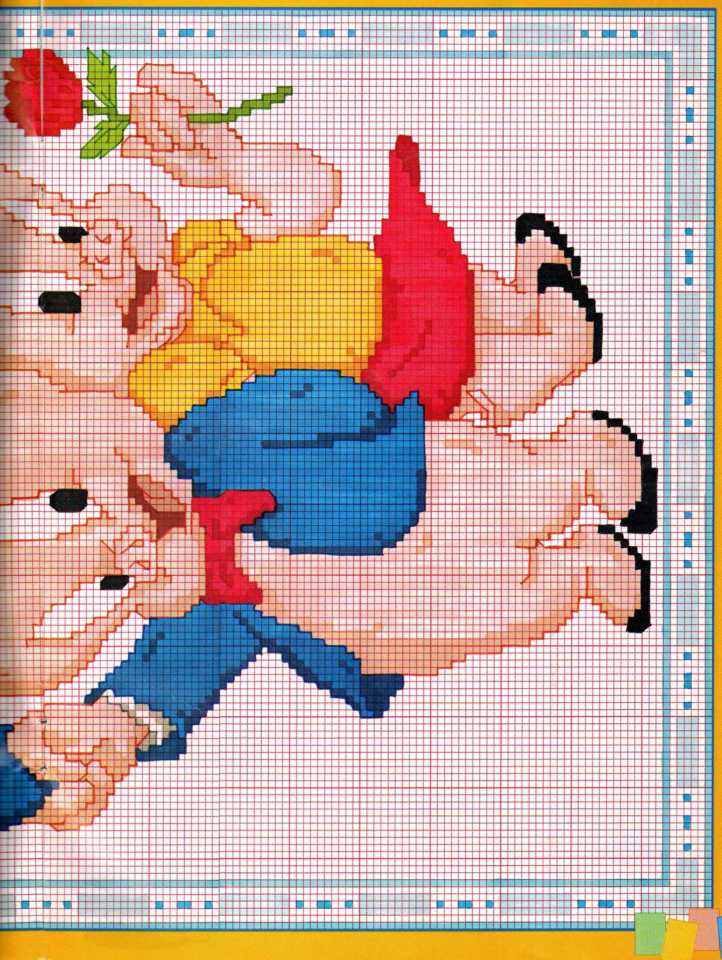 schema punto croce di Porky Pig e Petunia Pig (2)