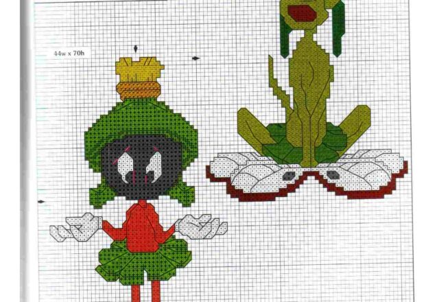 schemi punto croce di Marvin il marziano