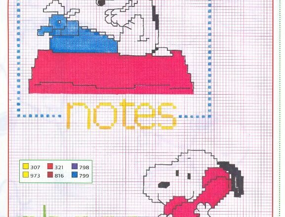 snoopy note telefono cellulare schema