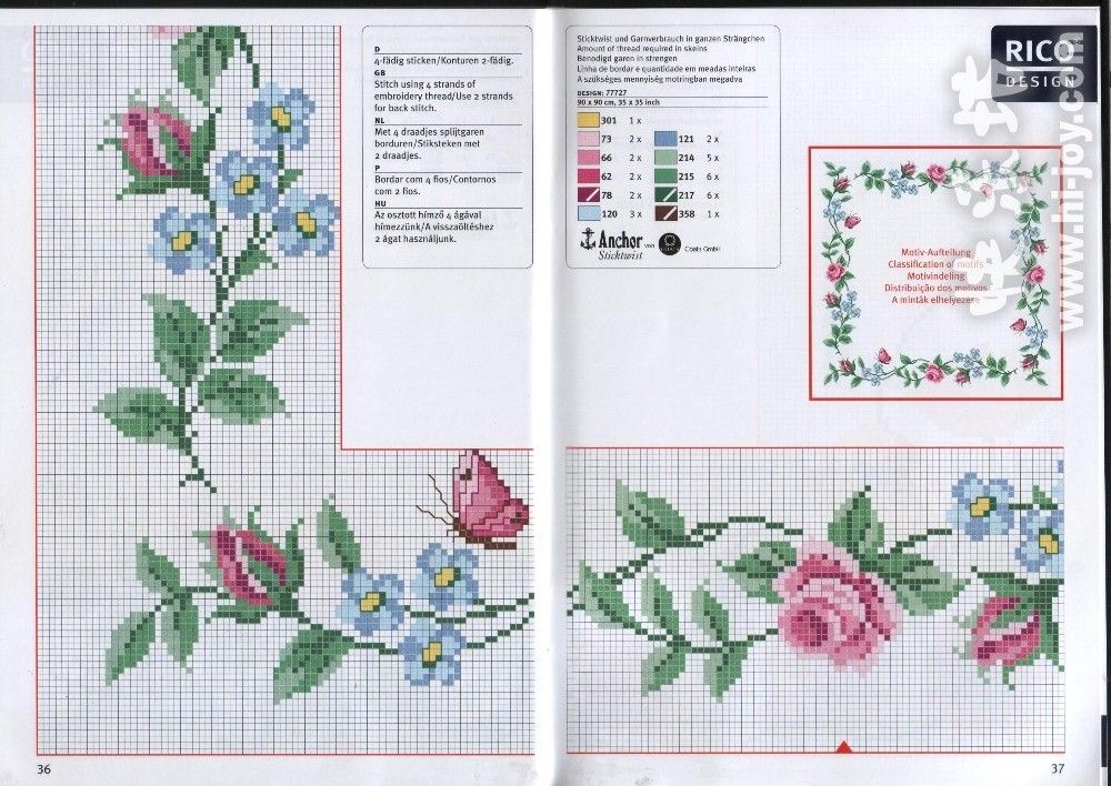 tovaglietta da ricamare con rose color scuro