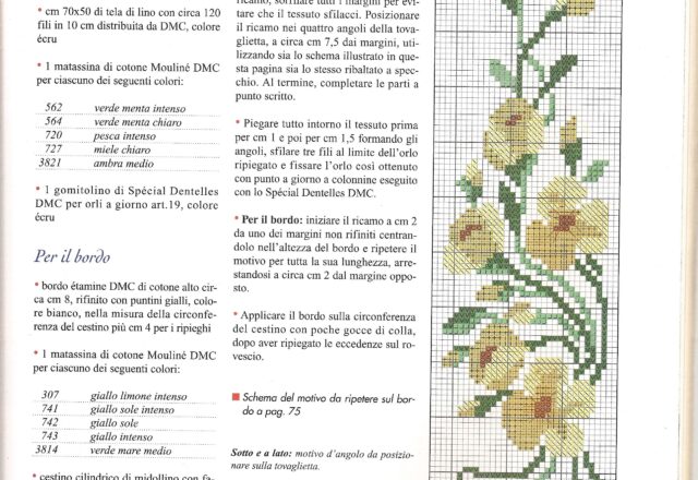 tovaglietta fiori gialli2