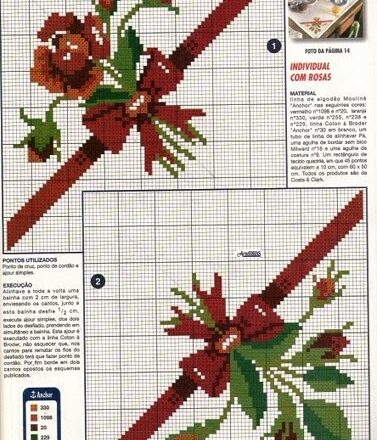 tovaglietta mazzolini di rose rosse