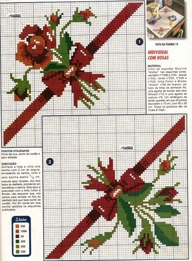 tovaglietta mazzolini di rose rosse