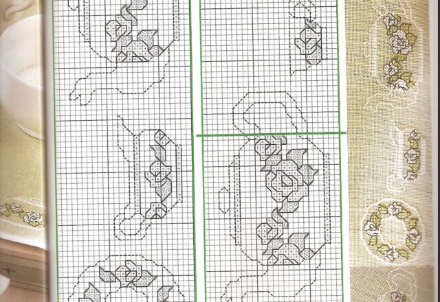 tovaglietta teiere tazze rose3