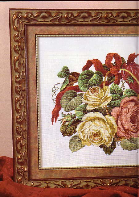 un bouquet di belle rose schema da ricamare (1)