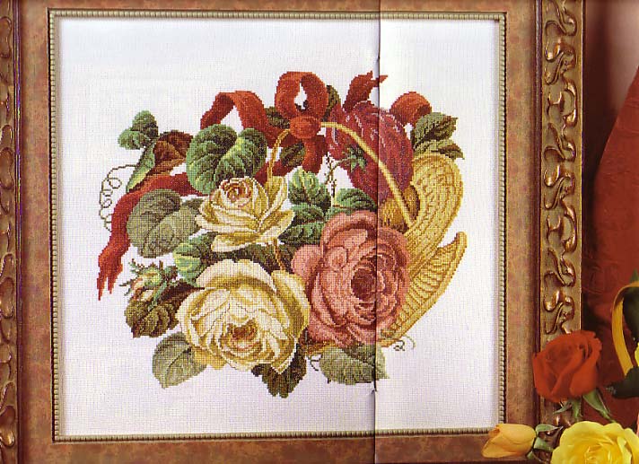 un bouquet di belle rose schema da ricamare (2)