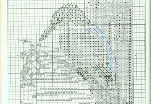 un uccellino sul fiume schema punto croce (2)