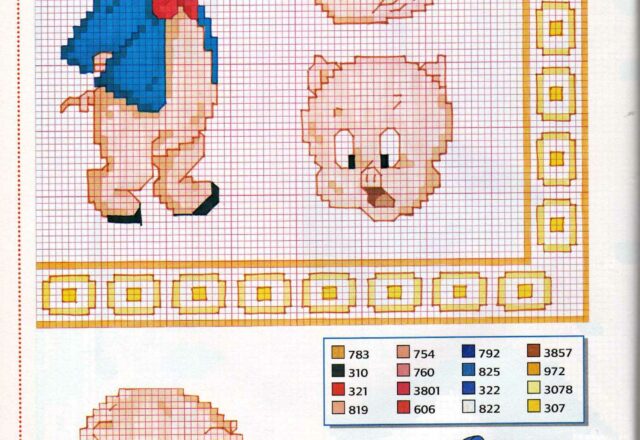 vari schemi punto croce di Porky Pig (1)