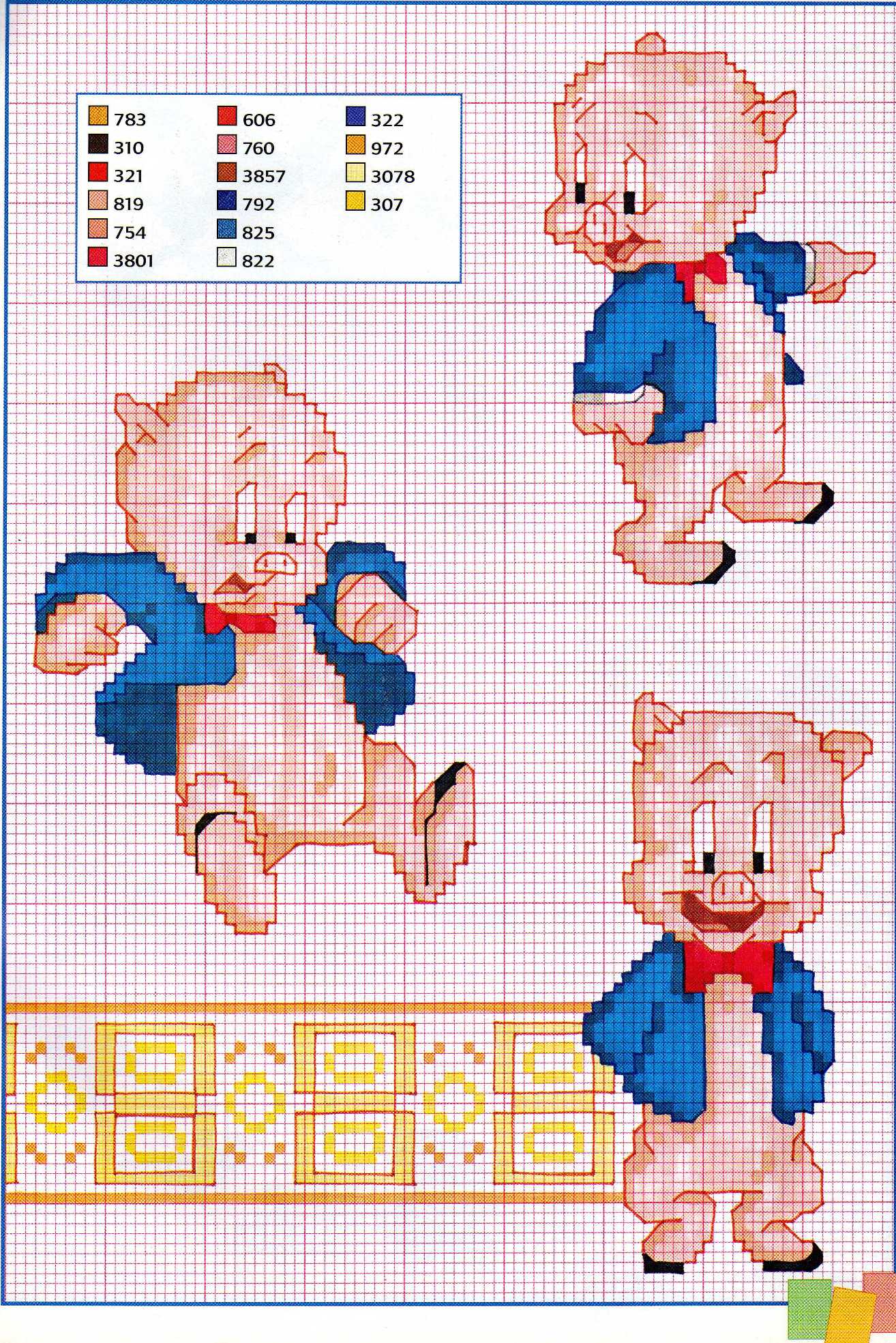 vari schemi punto croce di Porky Pig (2)