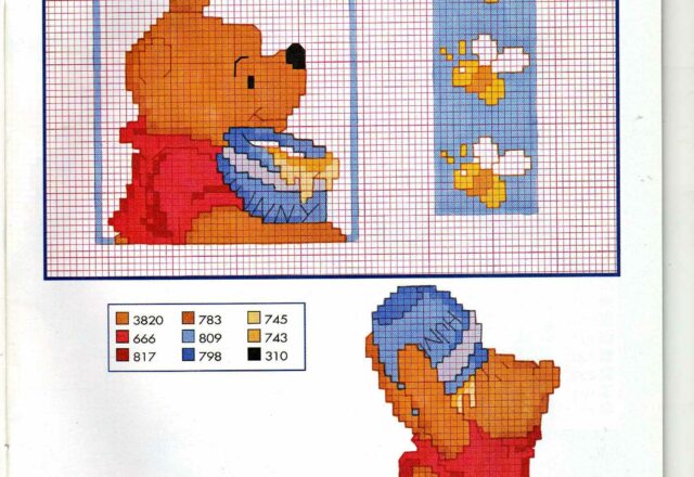winnie the pooh con barattolo miele e api